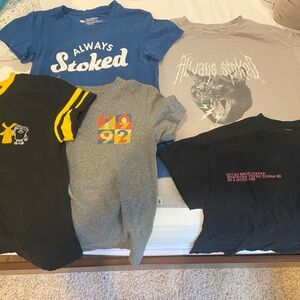 4! Dutch Bros Short Sleeve Tees in Navy Blue and Light Blue